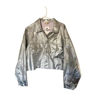 Peach Love California Metallic Silver Jacket From Snooki Shop M